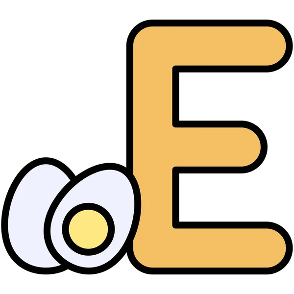 Буква Алфавит Векторной Иллюстрацией Иконки Яйца — стоковый вектор