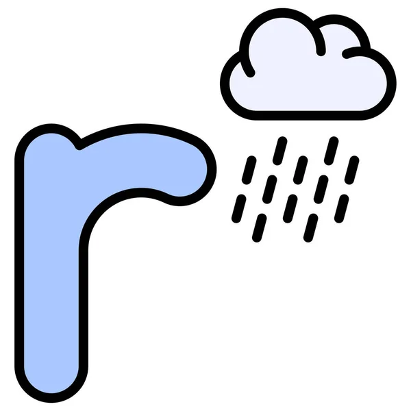 Letter Alphabet Rain Icon Vector Illustrator — Stock Vector