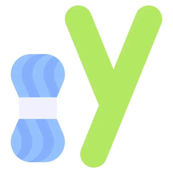 Lettre Alphabet Avec Illustration Vectorielle Icône Fil — Image vectorielle