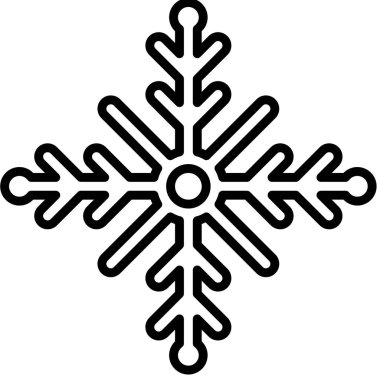 Kar Tanesi ikonu, mükemmel bir Noel vektörü çizimi. Projelerinize bu neşeli grafikle sıcaklık ve neşe katın..