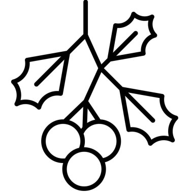 Ökse otu ikonu, Noel 'le ilgili mükemmel bir çizim. Projelerinize bu neşeli grafikle sıcaklık ve neşe katın..