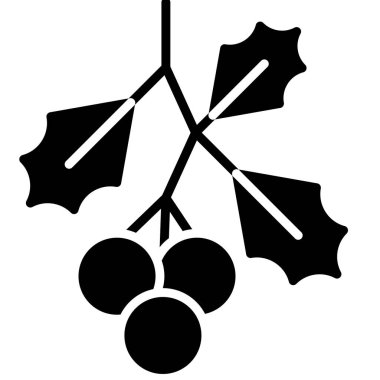 Ökse otu ikonu, Noel 'le ilgili mükemmel bir çizim. Projelerinize bu neşeli grafikle sıcaklık ve neşe katın..