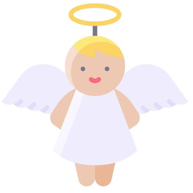 Melek ikonu, Noel 'le ilgili mükemmel bir illüstrasyon. Projelerinize bu neşeli grafikle sıcaklık ve neşe katın..