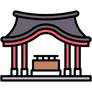 Temizlik Ritüeli veya Temizuya simgesi, Japon Yeni Yıl vektör ilülasyonu