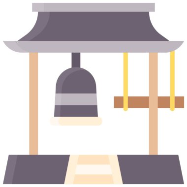 Joya Kane ya da Yeni Yıl arifesi ikonu değil, Japon Yeni Yıl vektör illüstrasyonu