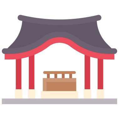 Temizlik Ritüeli veya Temizuya simgesi, Japon Yeni Yıl vektör ilülasyonu