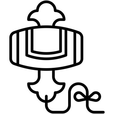 Uchide no Kozuchi veya Sihirli Çekiç simgesi, Japon Yeni Yıl İlgili Vektör illüstrasyonu