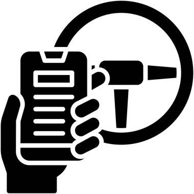 Yol bulma simgesi, araba kazası ve güvenlikle ilgili vektör illüstrasyonu