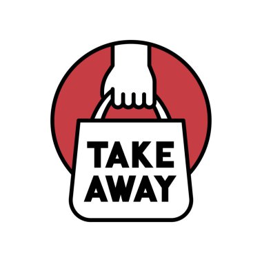 Bir paket yemek ikonu ya da paket servis ikonu tutuyor.