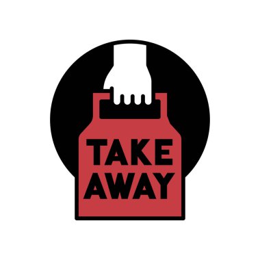 Bir paket yemek ikonu ya da paket servis ikonu tutuyor.