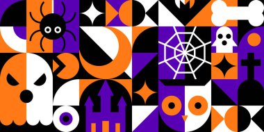 Bauhaus Cadılar Bayramı Örnek Vektör İllüstrasyonu