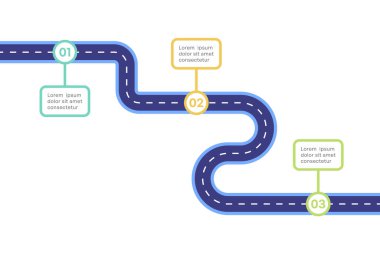 3 Adım Süreci ve Eğri Yolu ile Renkli Yol Haritası BilgisiName