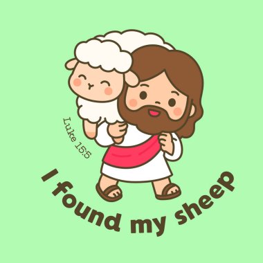 İsa omuzlarında bir koyun taşıyor 