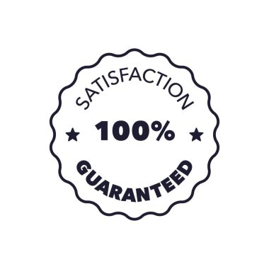 Klasik Vektör İllüstrasyonunda% 100 Garantili Memnuniyet Rozeti