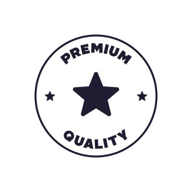 Onaylanmış Ürün Vektörü İllüstrasyonu için Çember Pul Tasarımı ile Kaliteli Yıldız Rozeti