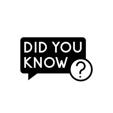 Konuşma baloncuğunun asgari vektör simgesi. Biliyor muydun? Soru işareti olan kalın yazı tipini temizle