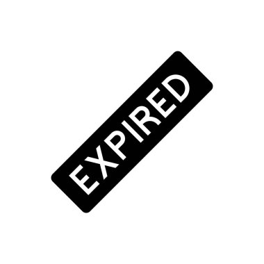 Süresi Dolmuş Çapraz Metin Banner Simgesi Vektör İllüstrasyonu