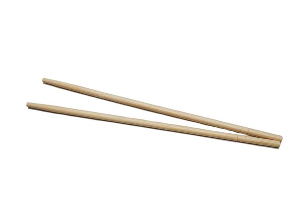 Bamboo chopsticks on a white background
