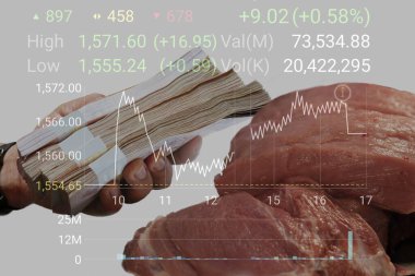 Çift pozlama banknotları, domuz eti ve numaralar