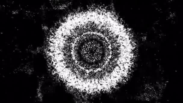 Patrón Circular Abstracto Generado Por Computadora Con Círculos Burbujeantes Efervescentes — Vídeo de stock