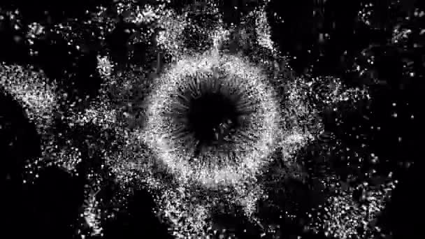 Modèle Circulaire Abstrait Généré Par Ordinateur Avec Des Cercles Bouillonnants — Video