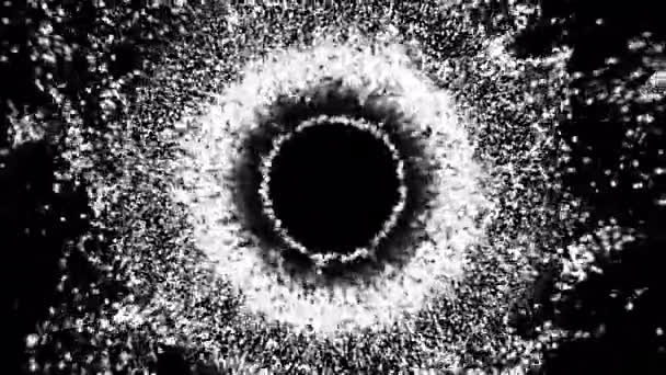 Een Computer Gegenereerd Abstract Cirkelpatroon Met Borrelende Bruisende Cirkels — Stockvideo