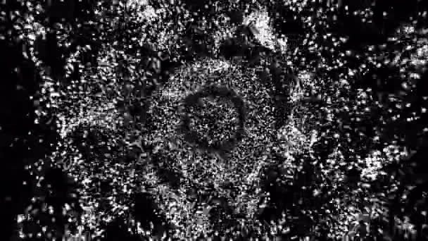 Компьютер Генерируется Абстрактный Круговой Шаблон Пузырящимися Шипучими Кругами Лицензионные Стоковые Видеоролики