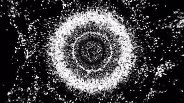 コンピュータは 泡立つ 発熱円で抽象的な円形パターンを生成しました ストック映像