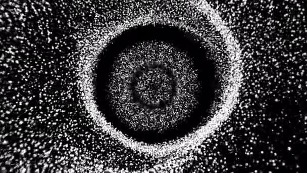 Компьютер Генерируется Абстрактный Круговой Шаблон Пузырящимися Шипучими Кругами — стоковое видео