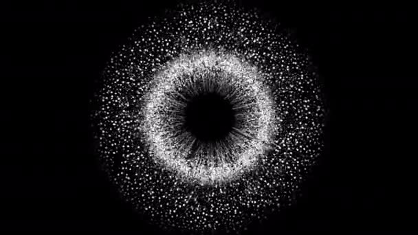 Компьютер Генерируется Абстрактный Круговой Шаблон Пузырящимися Шипучими Кругами Видеоклип