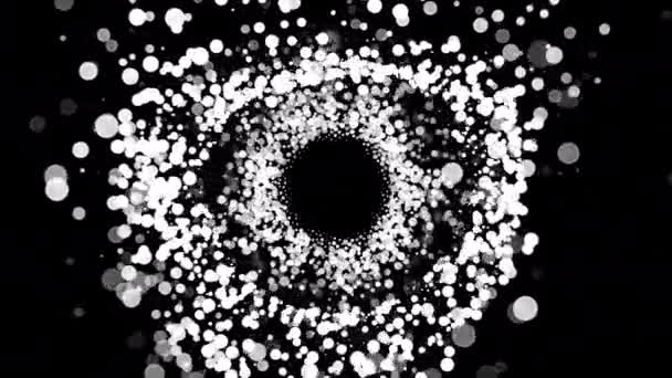 Компьютер Генерируется Абстрактный Круговой Шаблон Пузырящимися Шипучими Кругами Лицензионные Стоковые Видео