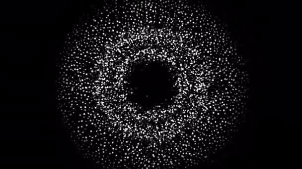 Компьютер Генерируется Абстрактный Круговой Шаблон Пузырящимися Шипучими Кругами Стоковый Видеоролик