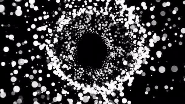 Компьютер Генерируется Абстрактный Круговой Шаблон Пузырящимися Шипучими Кругами Лицензионные Стоковые Видеоролики