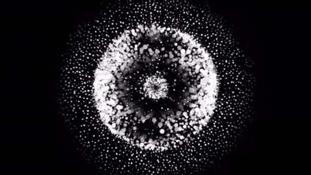 Ένας Υπολογιστής Δημιούργησε Αφηρημένο Κυκλικό Μοτίβο Αναβράζοντες Κύκλους Royalty Free Βίντεο Αρχείου