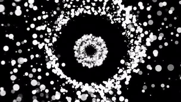 Компьютер Генерируется Абстрактный Круговой Шаблон Пузырящимися Шипучими Кругами Лицензионные Стоковые Видео