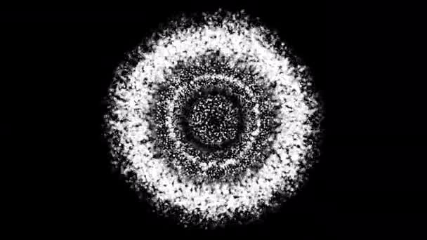 Компьютер Генерируется Абстрактный Круговой Шаблон Пузырящимися Шипучими Кругами Стоковое Видео