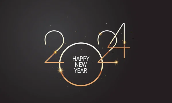 2024 Happy New Year Background Design. Greeting Card, Banner, Poster. Vector Illustration.