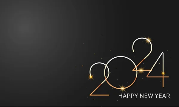 2024 Happy New Year Background Design. Greeting Card, Banner, Poster. Vector Illustration.