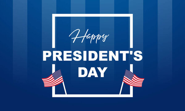 Дизайн фона для Дня Президента. Знамя, плакат, поздравительная открытка. Векторная миграция.