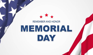 Memorial Day Background Design. Banner, Poster, Greeting Card. Vector Illustration.