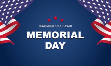 Memorial Day Background Design. Banner, Poster, Greeting Card. Vector Illustration.