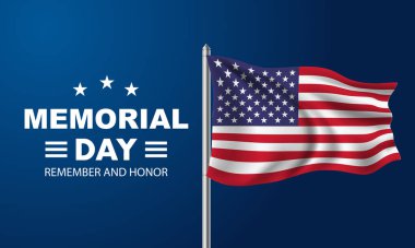 memorial Day Background Design. Banner, Poster, Greeting Card. Vector Illustration.
