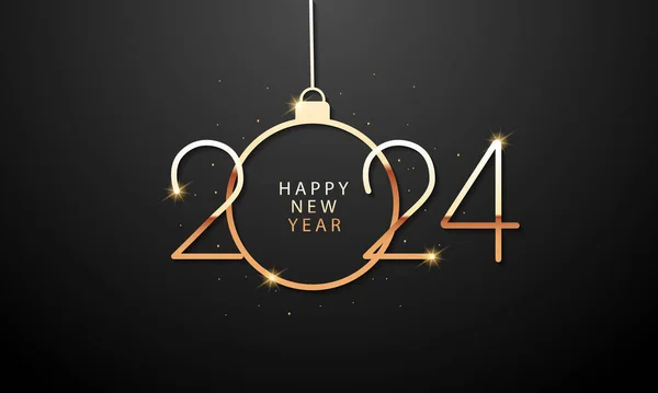 2024 Happy New Year Background Design. Greeting Card, Banner, Poster. Vector Illustration