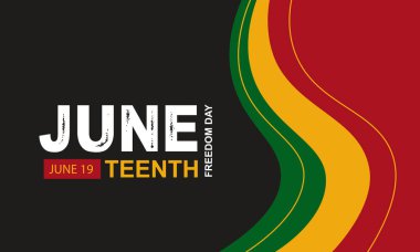 Haziran Özgürlük Günü 'nde. Afro-Amerikan Bağımsızlık Günü. Vektör soyut afişi