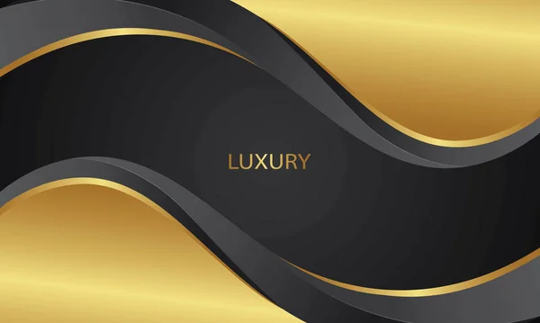 Lignes Dorées Luxe Sur Fond Couleur Crème Élégant Style Coupe — Image vectorielle
