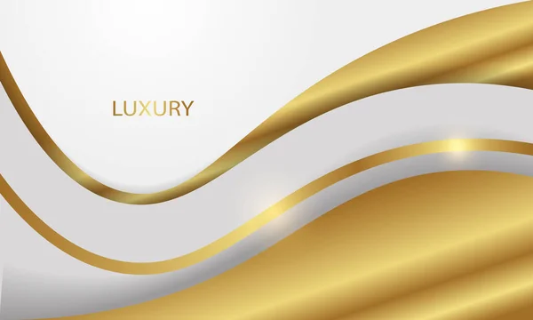 Ohne Titel Goldene Linien Luxus Auf Cremefarbenem Hintergrund Elegante Realistische — Stockvektor