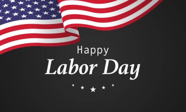 İşçi Bayramı ABD İllüstrasyon Arkaplanı, vektör illüstrasyonu