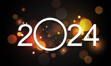 2024 Happy New Year Background Design. Greeting Card, Banner, Poster. Vector Illustration.