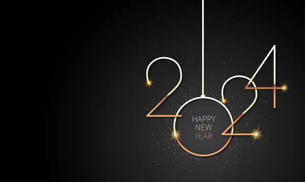 2024 Happy New Year Background Design. Greeting Card, Banner, Poster. Vector Illustration.