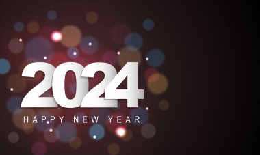 2024 Happy New Year Background Design. Greeting Card, Banner, Poster. Vector Illustration.